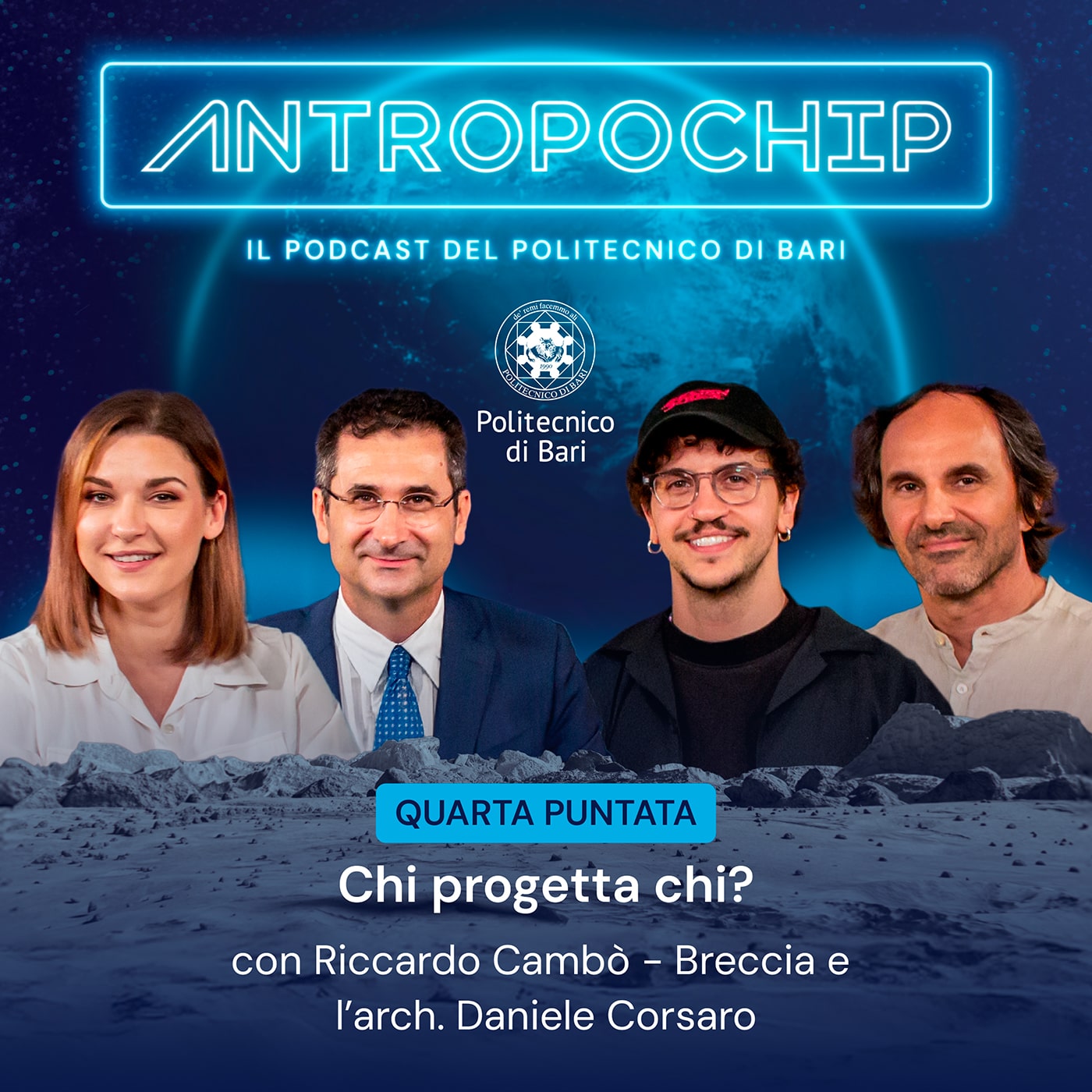 Copertina quarta puntata podcast antropochip - Poliba