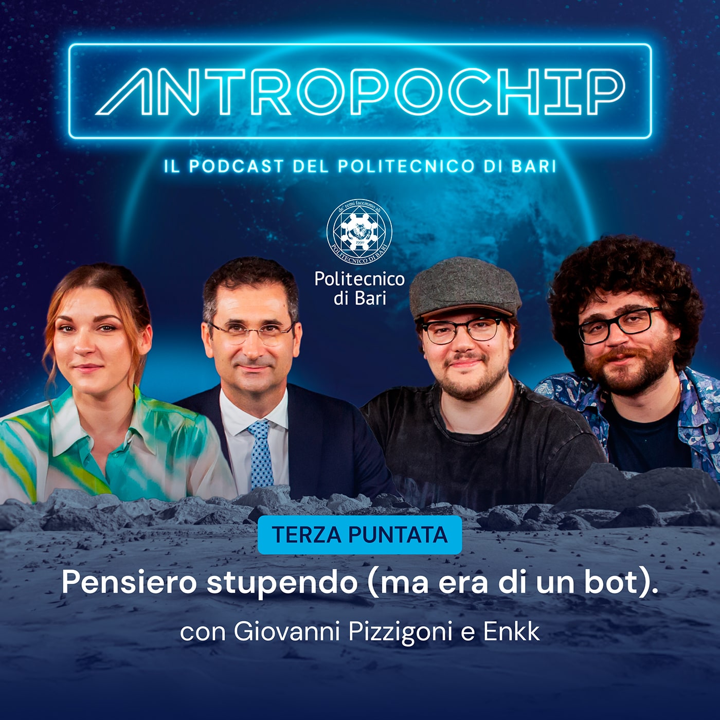 Copertina terza puntata podcast antropochip - Poliba